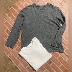 Structure tees, slim fit, white XL, gray XXL